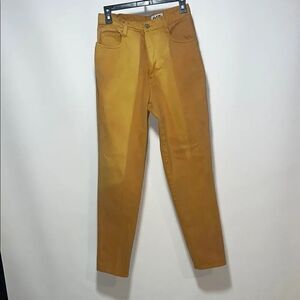 Vibrant Yellow Straight Leg Pants with High Waist